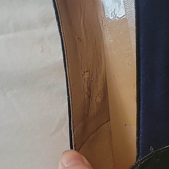 Talbots Blue Suede & Black Patent shoes , flats. - Picture 8 of 9